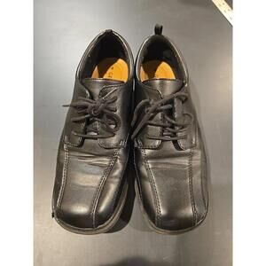 George Youth Boys Size 4 Black Lace Up Dress Shoes